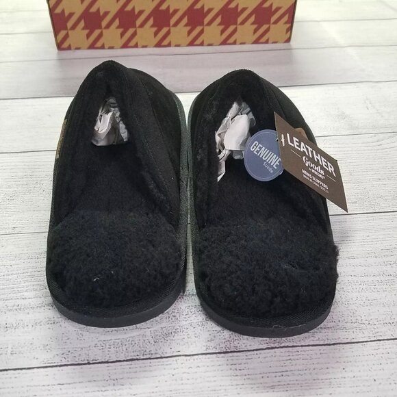 Muk Luks Suede Men's Slippers Size 11 - Black - Picture 3 of 6